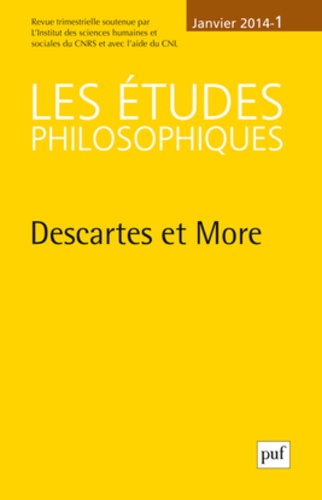 Les études philosophiques N° 1, Janvier 2014 : Descartes et More