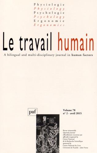 Le travail humain Volume 78 N° 2, Avril 2015