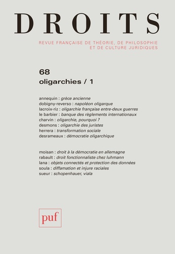 Droits N° 68/2018 : Oligarchies. Volume 1