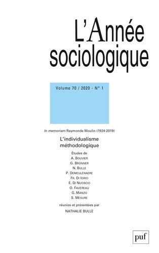 L'Année sociologique Volume 70 N°1/2020 : L'individualisme méthodologique