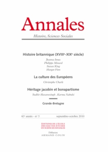 Annales Histoire, Sciences Sociales/5/Histoire britannique (XVIIIe-XIXe siècle) , La culture des Eur