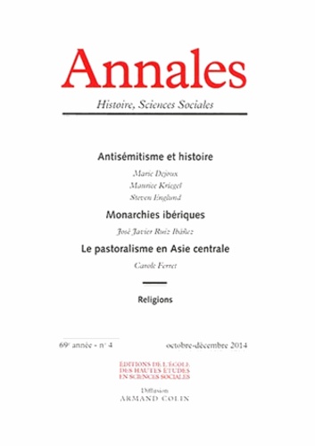 Annales Histoire, Sciences Sociales/6942014/Annales Histoire, Sciences Sociales Tome 6942014