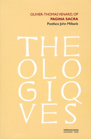 Pagina sacra. Le passage de l'Ecriture sainte à l'écriture théologique