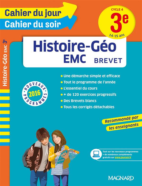 Histoire-Géo EMC Brevet 3e Cycle 4. 14-15 ans, Edition 2016