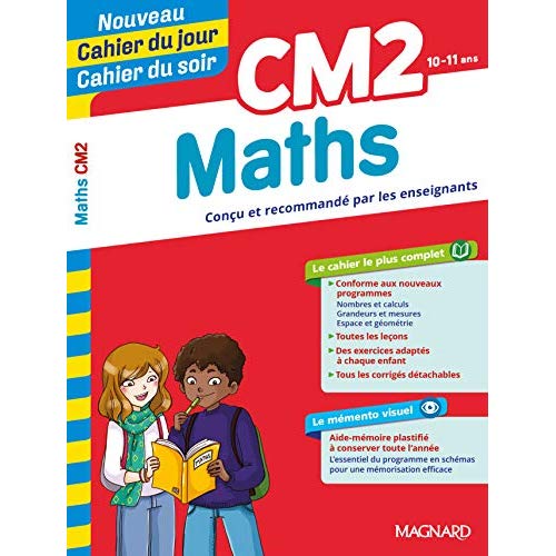 Cahier du jour/cahier du soir Maths CM2 mémento. Edition 2019