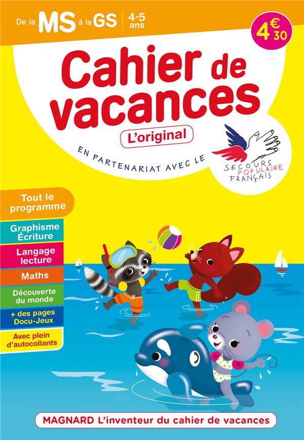 Cahier de vacances de la MS à la GS. Edition 2021