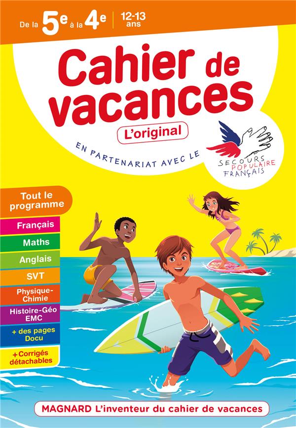 Cahier de vacances de la 5e à la 4e. Edition 2021