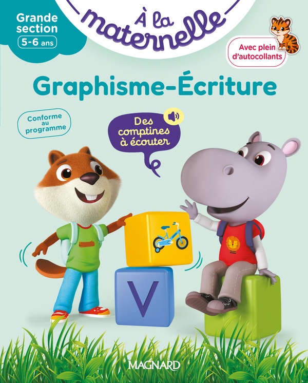 A la maternelle, Graphisme-écriture Grande section. Premiers pas vers la lecture. Avec plein d'autoc