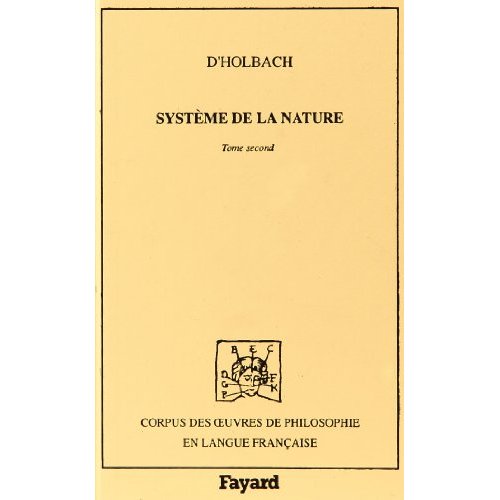 Système de la nature. Tome 2