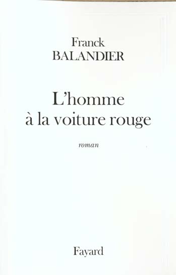 L'homme à la voiture rouge