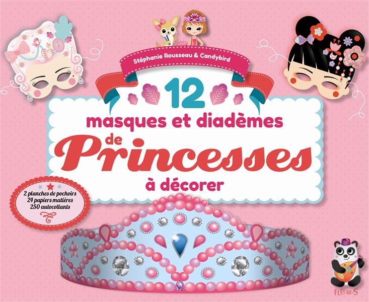 12 masques et diadèmes de Princesses à décorer