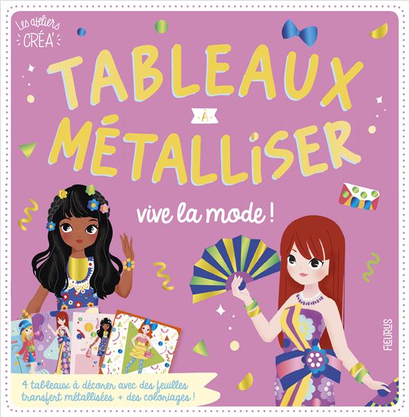 Tableaux à métalliser vive la mode ! 4 tableaux à décorer avec des feuilles transfert métallisées