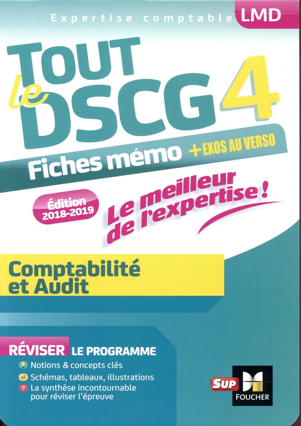Tout le DSCG 4 Comptabilite et Audit. Fiches mémos exos au verso, Edition 2018-2019
