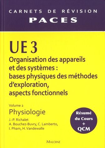 UE 3 Organisation des appareils et des systèmes : bases physiques des méthodes d'exploration, aspect