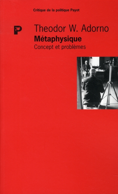 Métaphysique. Concept et problèmes