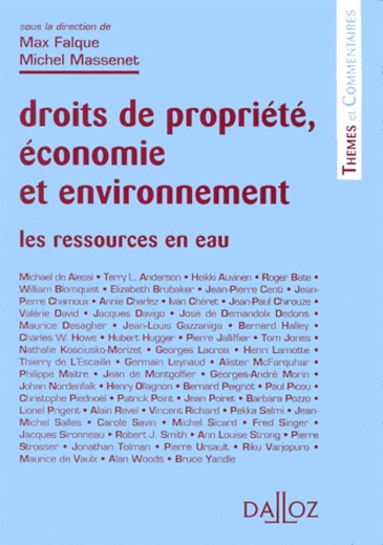DROITS DE PROPRIETE, ECONOMIE ET ENVIRONNEMENT. Les ressources en eau