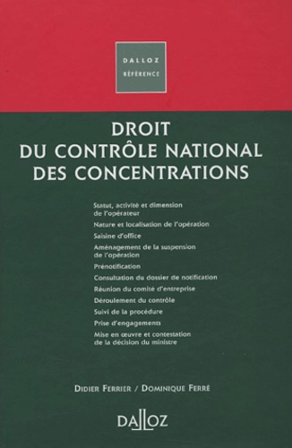 Droit du contrôle national des concentrations