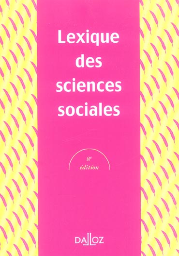Lexique des sciences sociales. 8e édition