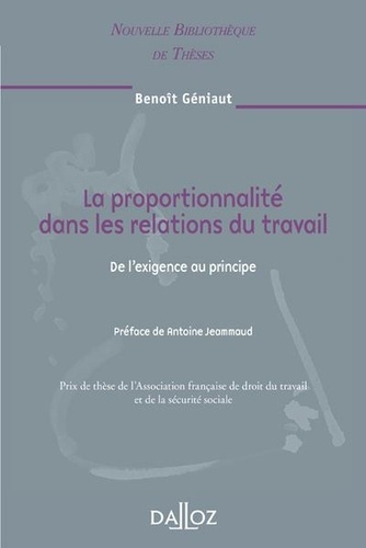 La proportionnalité dans les relations du travail. De l'exigence au principe