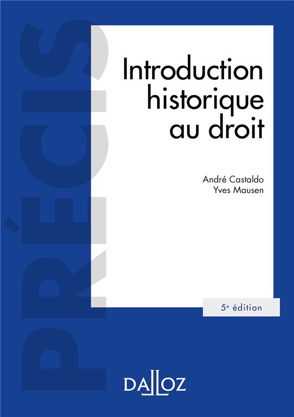 Introduction historique au droit. 5e édition
