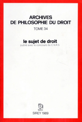 Le Sujet de droit