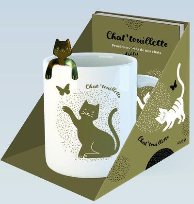 Chat'touillette. Coffret livre mug touillette