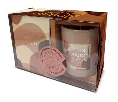 Coffret bougie bijou. La surprise qui fait chaud au coeur