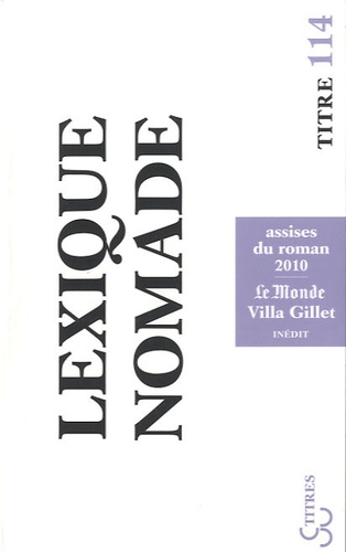 Lexique nomade. Edition 2010