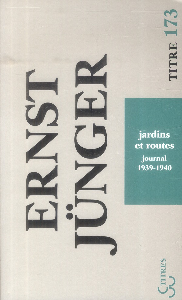 Jardins et routes. Journal 1939-1940