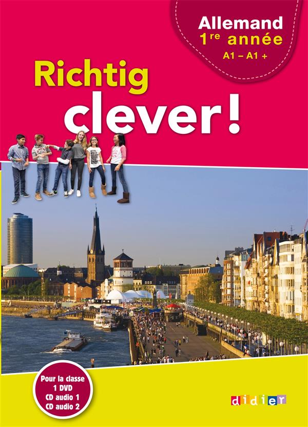 Allemand 1re année A1-A1 Richtig clever ! 1 DVD 2 CD AUDIO