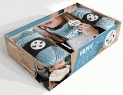 Happy Snood. Coffret livre 2 pelotes de laine 2 aiguilles à tricoter