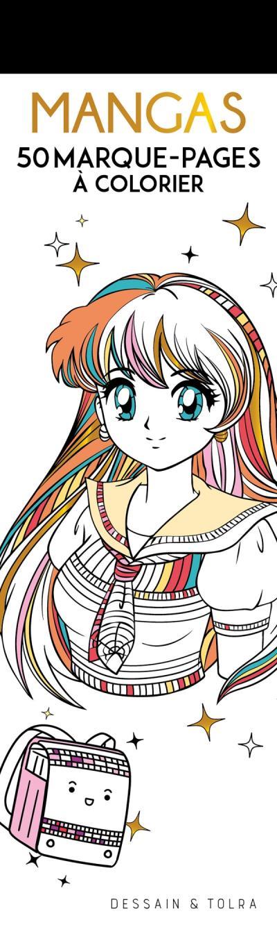 Mangas. 50 marque-pages à colorier