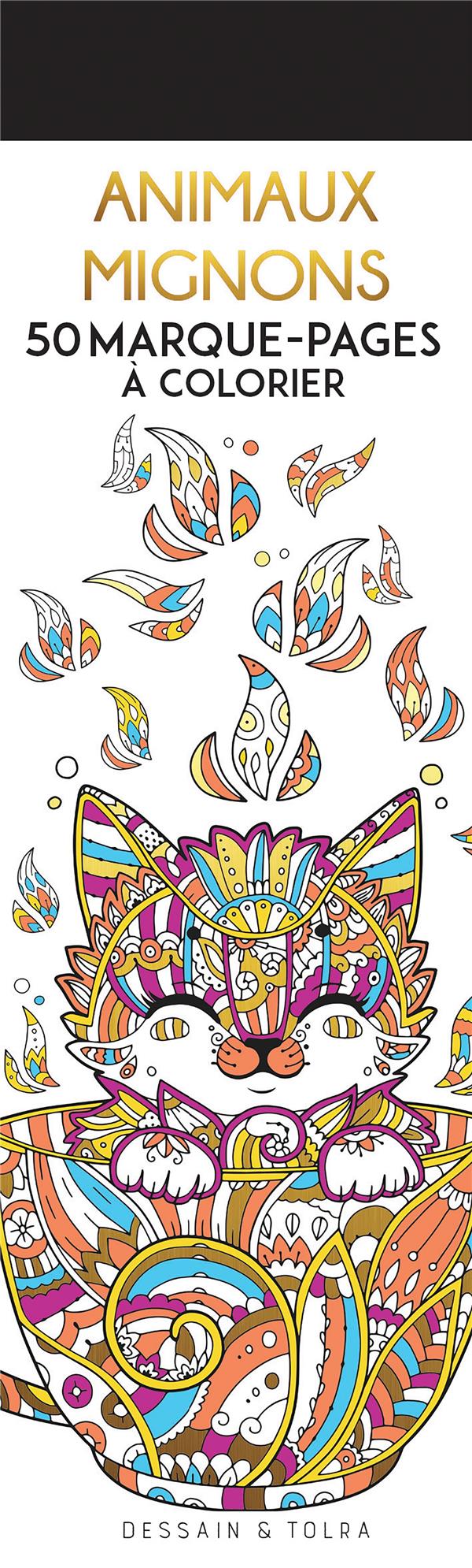 Animaux mignons. 50 marque-pages à colorier