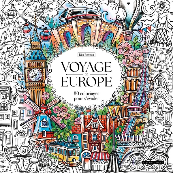 Voyage en Europe. 80 coloriages pour s'évader
