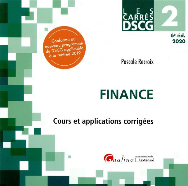 Finance - Cours et applications corrigées