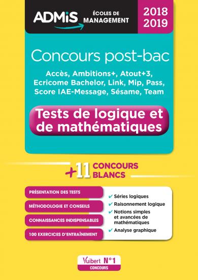 Tests de logiques et mathématiques. Ecoles de management Postbac