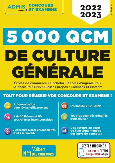 5000 QCM de culture générale. Edition 2022-2023