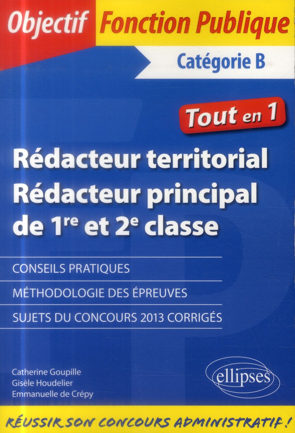 Rédacteur territorial, rédacteur principal de 1re et 2e classe