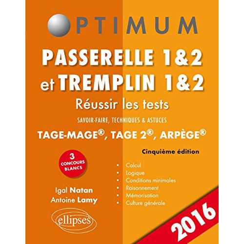 Passerelle 1&2 et Tremplin 1&2. Savoir-faire, techniques et astuces TAGE-MAGE, TAGE 2, ARPEGE, 5e éd