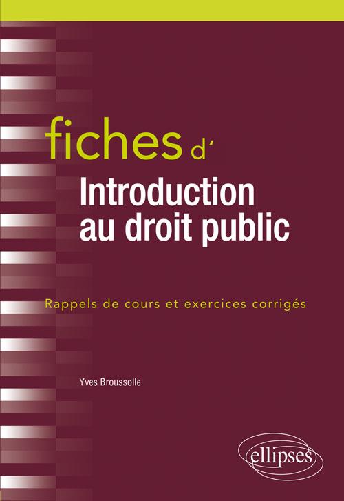Fiches d'introduction au droit public