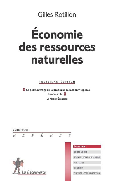 Economie des ressources naturelles. 3e édition