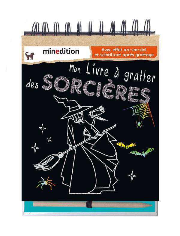 Mon livre à gratter des sorcières. Avec effet arc-en-ciel et scintillant après grattage. Avec un cra