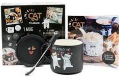 Sweetie cat noir mat. Coffret avec 1 mug et son couvercle, 1 jolie cuillère, un livre de 20 recettes