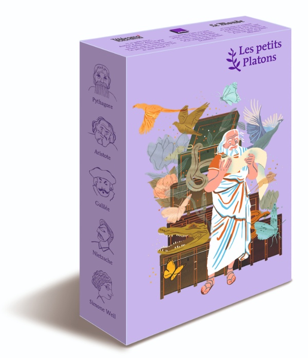 Coffret lilas Les petits Platons 5 volumes : Pythagore, Aristote, Galilée, Nietzsche, Simone Weil
