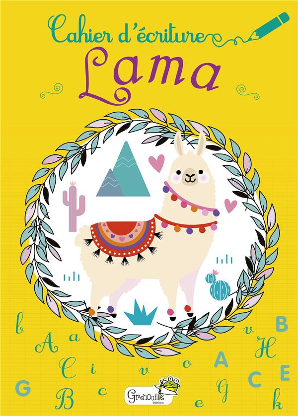 Cahier d'écriture Lama