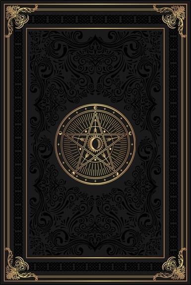 Grimoire Vierge Pentacle Lunaire noir
