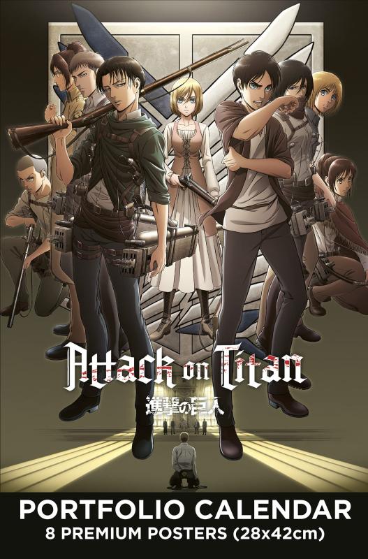 Calendrier Attaque des Titans. 8 posters détachables format 28x42, Edition 2023