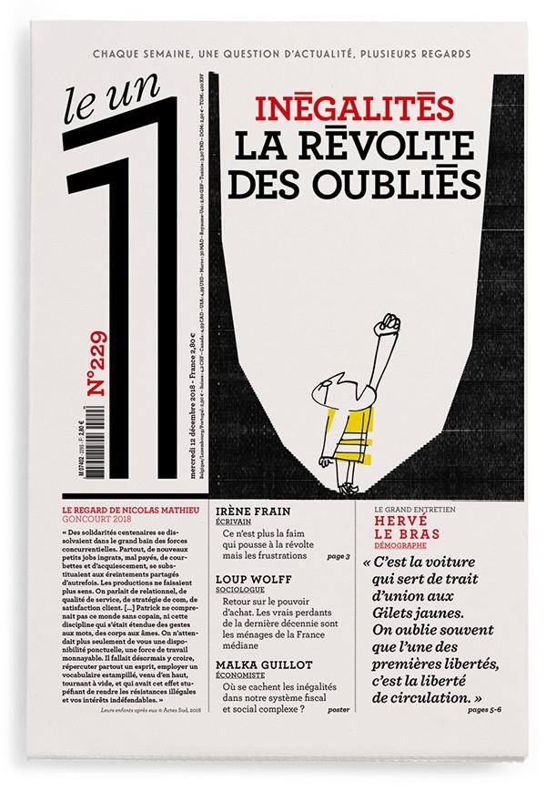Le 1 N° 229, mercredi 12 décembre 2018 : Inégalités : la révolte des oubliés