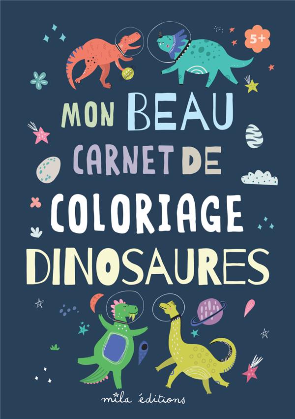 Mon beau coffret de coloriage dinosaures. Un livre de coloriages, 8 crayons de couleur, un taille-cr