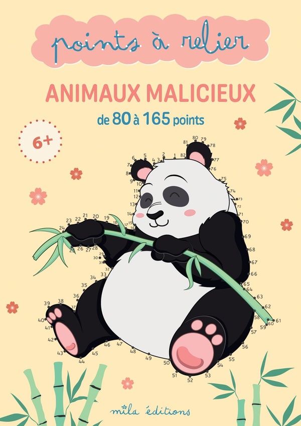 Animaux malicieux. Points à relier de 80 à 165 points